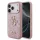 Guess PU Fixed Glitter 4G fém logós tok iPhone 18 Pro készülékhez rózsaszín