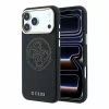 Guess PU Semi Wrap Perforated 4G Logo MagSafe tok iPhone 18 Pro készülékhez fekete