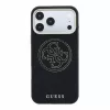 Guess PU Semi Wrap Perforated 4G Logo MagSafe tok iPhone 18 Pro készülékhez fekete