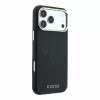 Guess PU Semi Wrap Perforated 4G Logo MagSafe tok iPhone 18 Pro készülékhez fekete