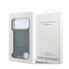 Guess PU Semi Wrap Perforated 4G Logo MagSafe tok iPhone 18 Pro készülékhez fekete