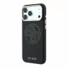 Guess PU Semi Wrap perforált 4G logós MagSafe tok iPhone 18 Pro Max készülékhez fekete