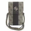Guess PU 4G Stripe Metal Logo telefontáska barna