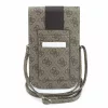 Guess PU 4G Stripe Metal Logo telefontáska barna