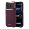 Guess PU Semi Wrap perforált 4G Logo MagSafe tok iPhone 18 Pro készülékhez, borvörös