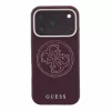 Guess PU részben körbefutó perforált 4G Logo MagSafe tok iPhone 18 Pro Max készülékhez burgundi