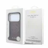 Guess PU részben körbefutó perforált 4G Logo MagSafe tok iPhone 18 Pro Max készülékhez burgundi