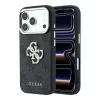 Guess PU 4G Strass Metal Logo tok iPhone 18 Pro Max készülékhez fekete