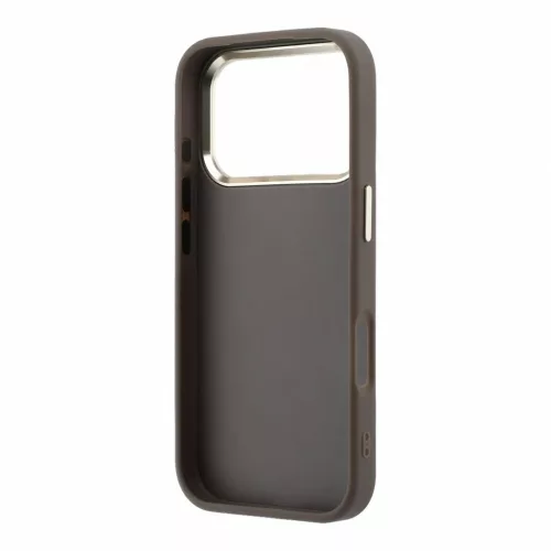 Guess PU 4G Strass Metal Logo tok iPhone 18 Pro készülékhez barna