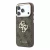 Guess PU 4G Strass Metal Logo tok iPhone 18 Pro Max készülékhez barna