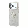 Guess PU 4G Strass Metal Logo tok iPhone 18 Pro készülékhez rózsaszín