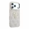 Guess PU 4G Strass Metal Logo tok iPhone 18 Pro készülékhez rózsaszín