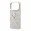 Guess PU 4G Strass Metal Logo tok iPhone 18 Pro Max készülékhez rózsaszín