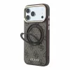 Guess PU 4G Ring Stand MagSafe tok iPhone 18 Pro Max készülékhez barna