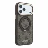 Guess PU 4G Ring Stand MagSafe tok iPhone 18 Pro Max készülékhez barna