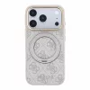 Guess PU 4G gyűrűs kitámasztós MagSafe tok iPhone 18 Pro Max készülékhez rózsaszín