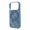 Guess PU 4G Ring Stand MagSafe tok iPhone 18 Pro Max készülékhez kék