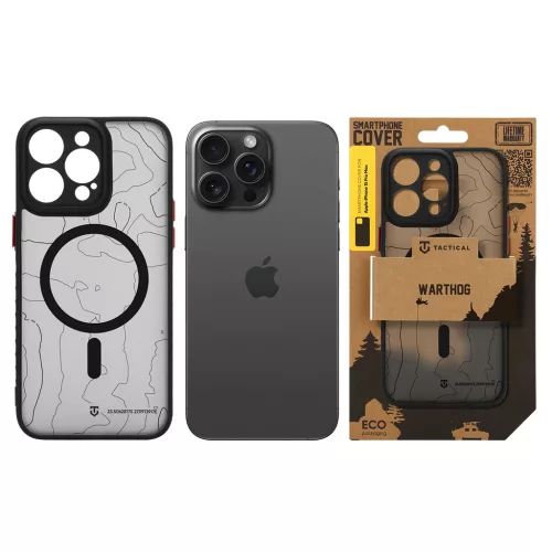 Tactical MagForce Warthog tok Apple iPhone 15 Pro Max készülékhez aszfalt