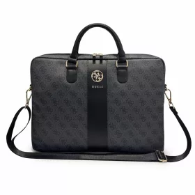   Guess PU 4G Stripe Metal Logo laptoptáska 16 hüvelykes laptopokhoz fekete