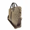 Guess 4G Stripe fém logós műbőr laptoptáska 16"-os laptophoz barna