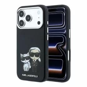   Karl Lagerfeld PU Semi Wrap Smooth Sketch Bodies MagSafe tok iPhone 18 Pro Max készülékhez fekete