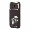 Karl Lagerfeld PU Semi Wrap Smooth Sketch Bodies MagSafe tok iPhone 18 Pro Max készülékhez bordó