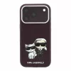 Karl Lagerfeld PU Semi Wrap Smooth Sketch Bodies MagSafe tok iPhone 18 Pro Max készülékhez bordó