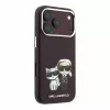 Karl Lagerfeld PU Semi Wrap Smooth Sketch Bodies MagSafe tok iPhone 18 Pro Max készülékhez bordó