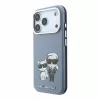 Karl Lagerfeld PU Semi Wrap Smooth Sketch Bodies Magsafe tok iPhone 18 Pro Max készülékhez kék