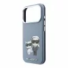 Karl Lagerfeld PU Semi Wrap Smooth Sketch Bodies Magsafe tok iPhone 18 Pro Max készülékhez kék