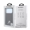 Karl Lagerfeld PU Grained Semi Wrap K&CH Heads MagSafe tok iPhone 18 Pro Max készülékhez bordó