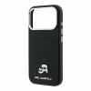 Karl Lagerfeld PU Grained Semi Wrap K&CH Heads MagSafe tok iPhone 18 Pro készülékhez fekete