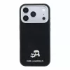 Karl Lagerfeld PU Grained Semi Wrap K&CH Heads MagSafe tok iPhone 18 Pro Max készülékhez, fekete