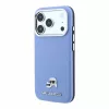 Karl Lagerfeld PU Grained Semi Wrap K&CH Heads MagSafe tok iPhone 18 Pro készülékhez kék