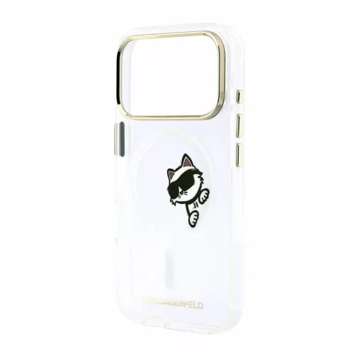 Karl Lagerfeld IML Choupette Peekaboo MagSafe tok iPhone 18 Pro készülékhez, átlátszó