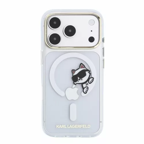 Karl Lagerfeld IML Choupette Peekaboo MagSafe tok iPhone 18 Pro Max készülékhez, átlátszó