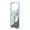 Karl Lagerfeld Liquid Glitter Beach tok iPhone 18 Pro készülékhez kék