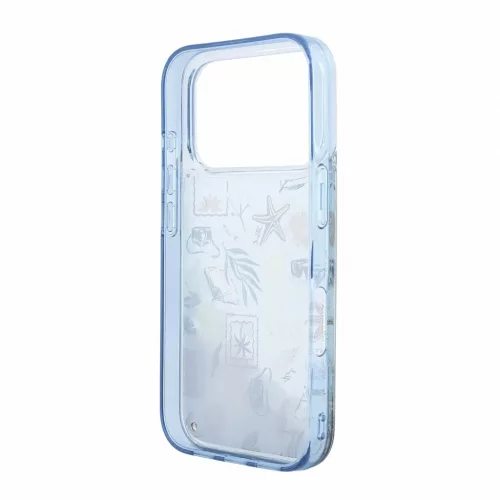 Karl Lagerfeld Liquid Glitter Beach tok iPhone 18 Pro Max készülékhez kék