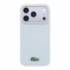 Lacoste PVC Iconic Petit Pique fém logós MagSafe tok iPhone 18 Pro készülékhez világosszürke