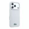 Lacoste PVC Iconic Petit Pique fém logós MagSafe tok iPhone 18 Pro Max készülékhez világosszürke