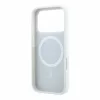 Lacoste PVC Iconic Petit Pique fém logós MagSafe tok iPhone 18 Pro Max készülékhez világosszürke