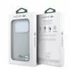 Lacoste PVC Iconic Petit Pique fém logós MagSafe tok iPhone 18 Pro Max készülékhez világosszürke