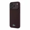 Lacoste PVC Iconic Petit Pique Metal Logo MagSafe tok iPhone 18 Pro készülékhez, bordó