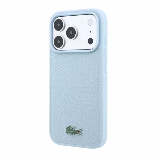 Lacoste PVC Iconic Petit Pique Metal Logo MagSafe tok iPhone 18 Pro készülékhez kék