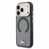 Lacoste IML Petit Pique ütésálló arany logós MagSafe tok iPhone 18 Pro készülékhez fekete