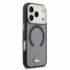 Lacoste IML Petit Pique ütésálló arany logós MagSafe tok iPhone 18 Pro készülékhez fekete