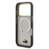 Lacoste IML Petit Pique ütésálló arany logós MagSafe tok iPhone 18 Pro készülékhez fekete