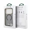 Lacoste IML Petit Pique ütésálló arany logós MagSafe tok iPhone 18 Pro készülékhez fekete