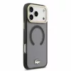Lacoste IML Shockproof Petit Pique Gold Logo MagSafe tok iPhone 18 Pro Max készülékhez fekete