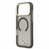 Lacoste IML Shockproof Petit Pique Gold Logo MagSafe tok iPhone 18 Pro Max készülékhez fekete
